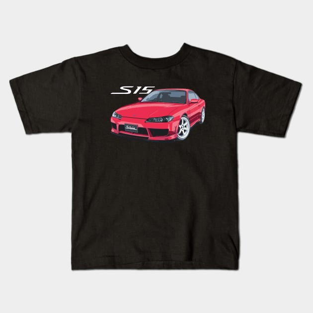 super red s15 Kids T-Shirt by cowtown_cowboy